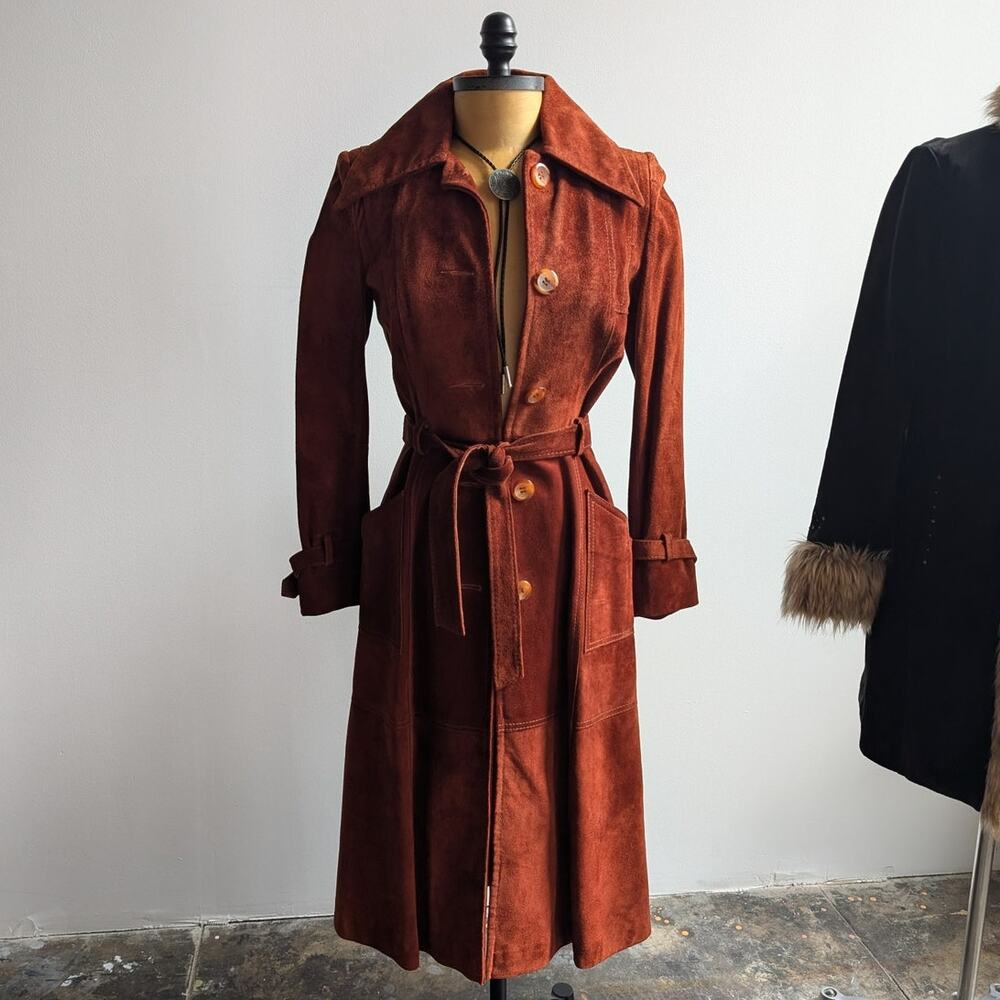 Vintage Afghan Penny Lane Fur Leather Suede Modern Furry Jacket Coat 70s 80s - Picture 3 of 13